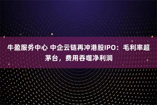 牛盈服务中心 中企云链再冲港股IPO：毛利率超茅台，费用吞噬净利润